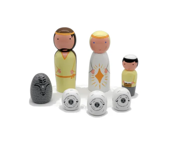 Peg Doll / Painted Nativity